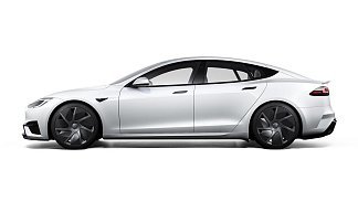 Tesla Model S Plaid белого цвета 2025 года на 21 колёсах фото 2