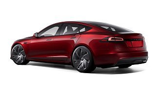 Tesla Model S Long Range красного цвета 2025 года на 21 колёсах фото 3