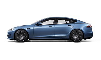 Tesla Model S Long Range голубого цвета 2025 года на 21 колёсах фото 2