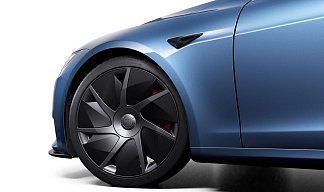 Tesla Model S Plaid голубого цвета 2025 года на 21 колёсах фото 4
