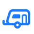 Иконка синего прицепа.