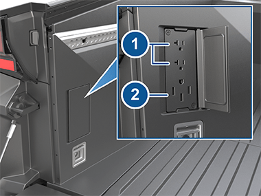 Розетки питания в грузовом отсеке