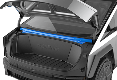 Открытый передний багажник с выделенной сервисной панелью