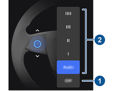 Карточка настроек стеклоочистителей с цифровыми выносками