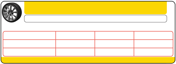 Пример таблички с информацией о шинах