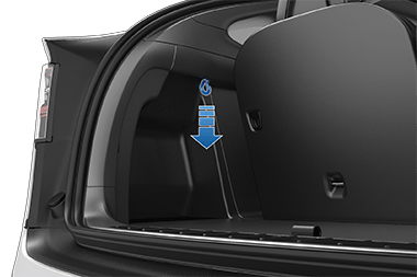 трос разблокировки со стрелкой, указывающей вниз.