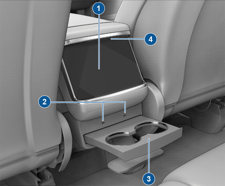 Вид задней части салона с обозначениями