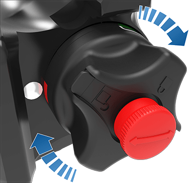 Изображение замка со стрелками, показывающими вращение по часовой стрелке.