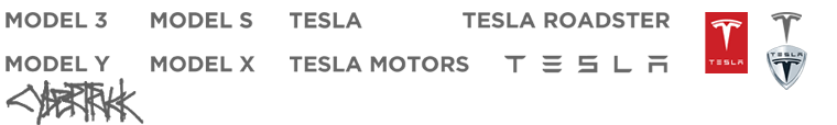Торговые марки или зарегистрированные торговые марки компании Tesla, Inc.