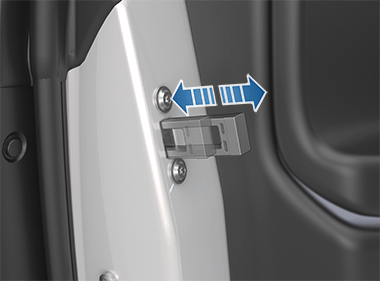 стрелки, показывающие движение активатора двери внутрь и наружу