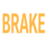 Слово BRAKE желтым цветом