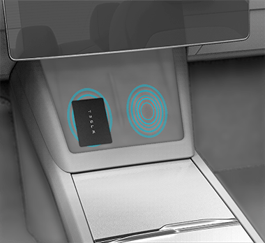 Карта-ключ с концентрическими кругами на центральной консоли