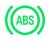 Слово ABS в желтом круге