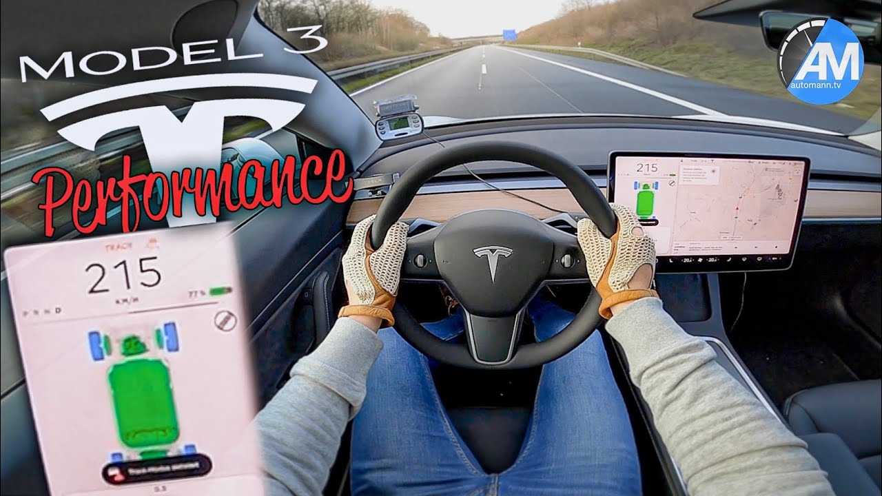 2021 TESLA Model 3 Performance | Launch Control &amp; 100-200 km/h acceleration