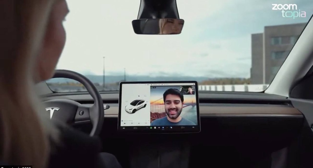 Zoom-конференцию скоро можно будет провести прямо из Tesla