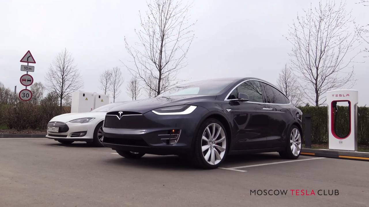 Первая зарядная станция Тесла Суперчарджер в России