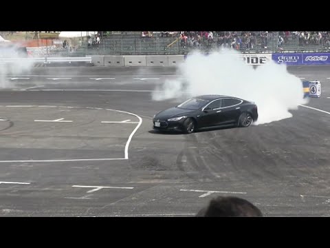 Drifting TESLA Model S