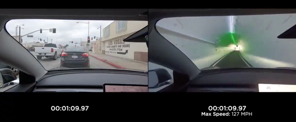 Тоннель The Boring Company против трафика - видео