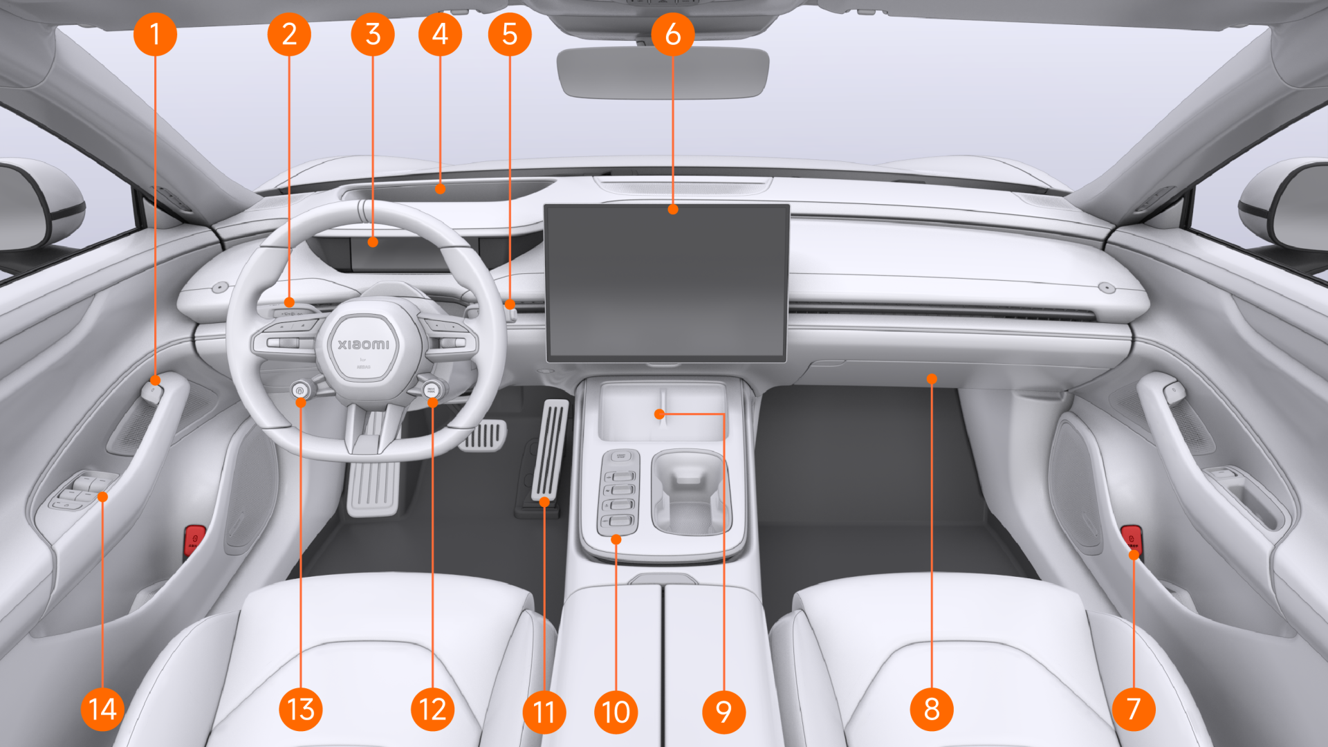 Интерьер Xiaomi SU7