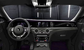 Rolls-Royce Spectre Black Badge фиолетового цвета 2026 года на 23 колёсах фото 3