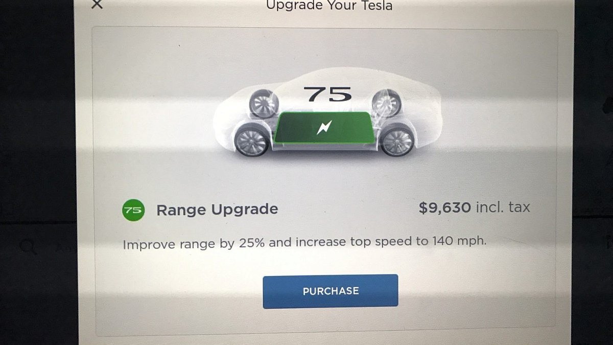 Tesla предлагает владельцам электромобилей апгрейд по модели in-car purchase