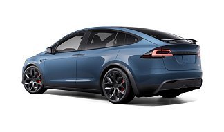 Tesla Model X Plaid голубого цвета 2025 года на 22 колёсах фото 3