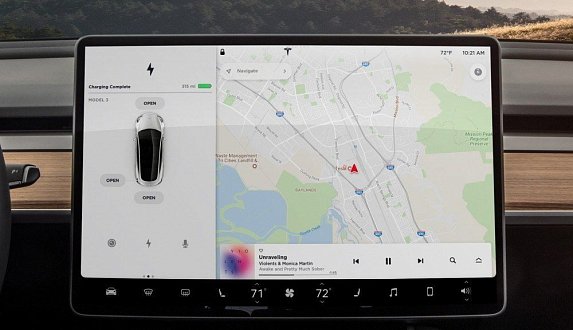 Пост в блоге «Интерактивный прототип дисплея Tesla Model 3 – обзоры электромобилей»