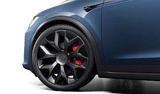 Tesla Model X Plaid голубого цвета 2025 года на 22 колёсах фото 4