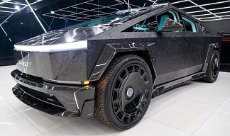 Tesla Cybertruck All-Wheel Drive Mansory Elongation черного цвета 2024 года на 20 колёсах фото 2